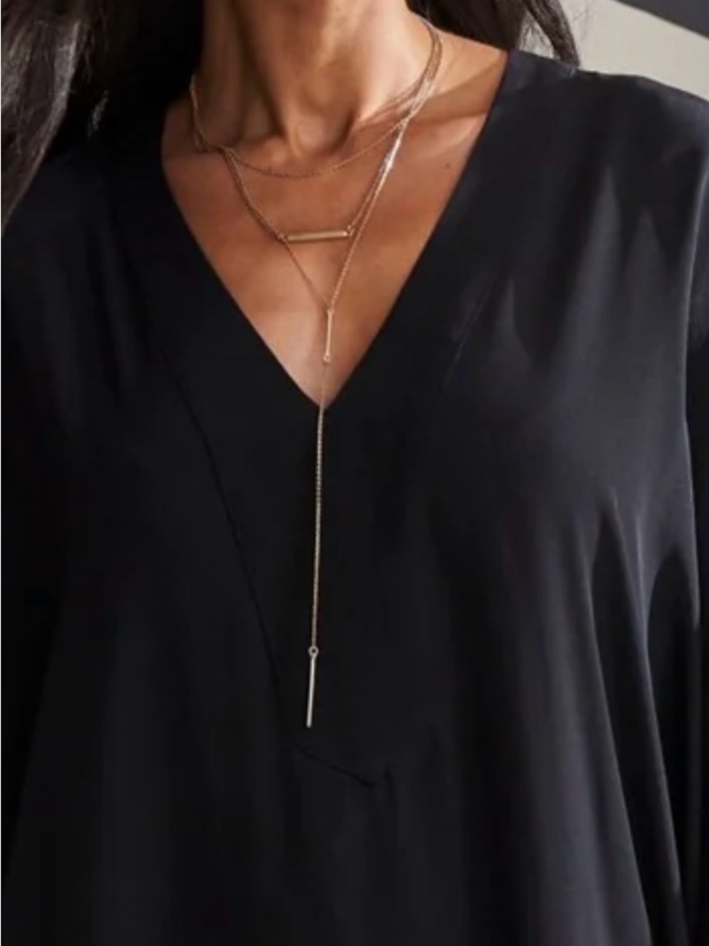 Ocean + Main Los Angeles silk Kaftan in Charcoal